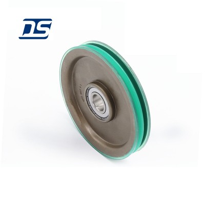 140MM roller double groove,140mm*20mm*6204 bearing hanger roller with 2 grooves